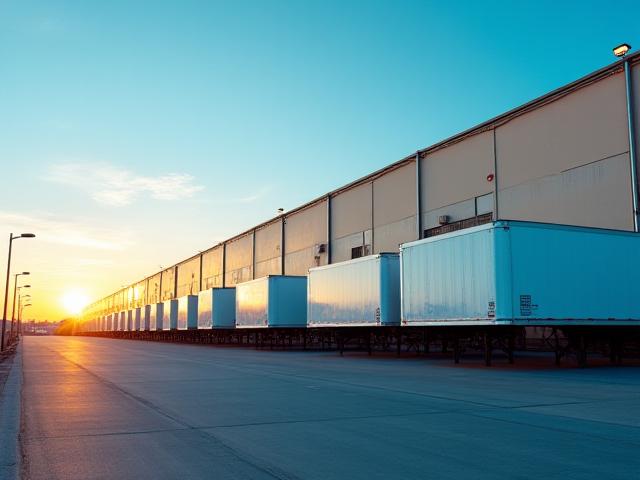 Lineup of J E M Transportation logistics trucks reflecting reliability and strength