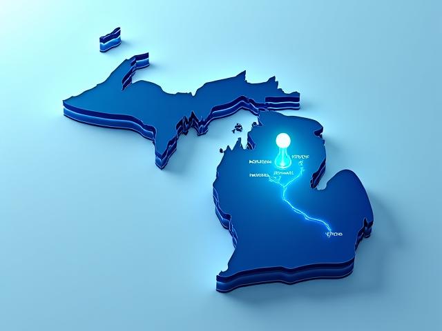 Strategic map showing J E M Transportation's distribution reach across Michigan
