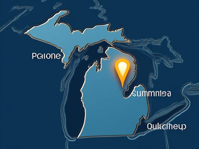 Map of Michigan identifying Pewamo as a central logistics hub